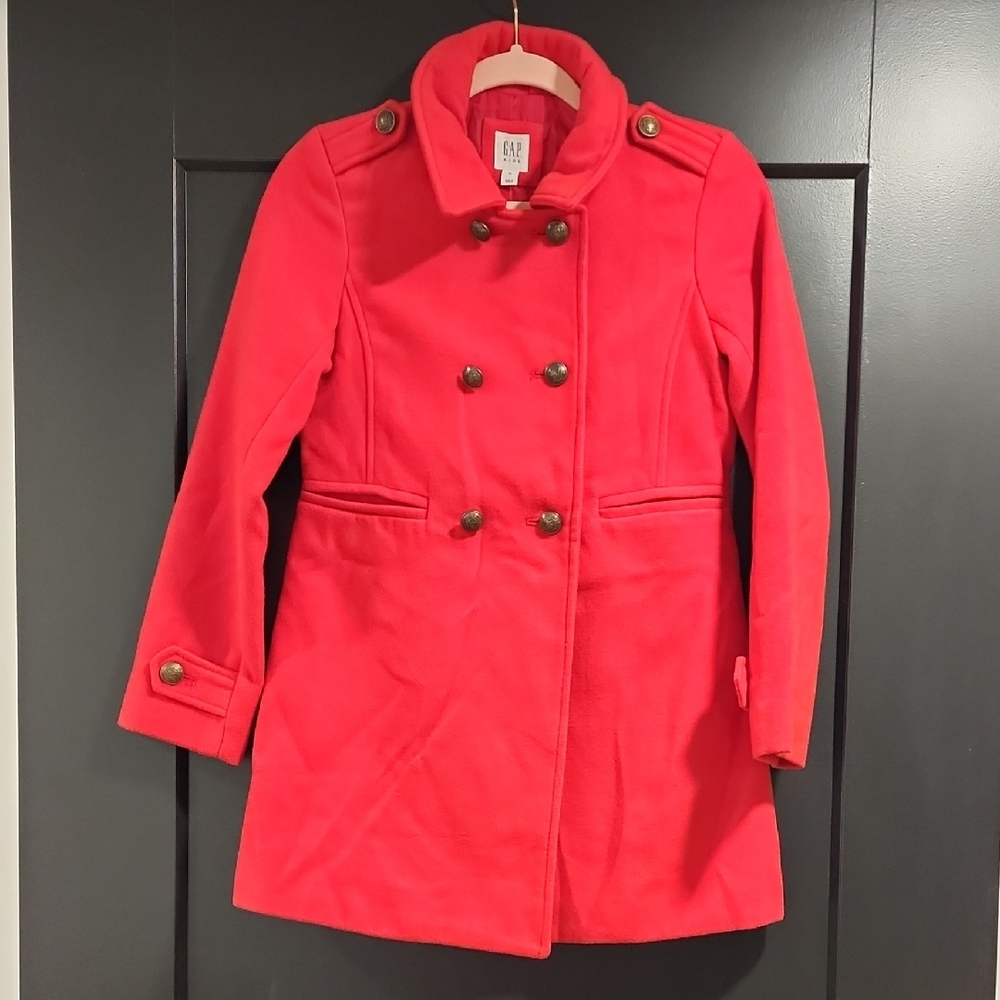 GAP Kids Vibrant Red Pea Coat